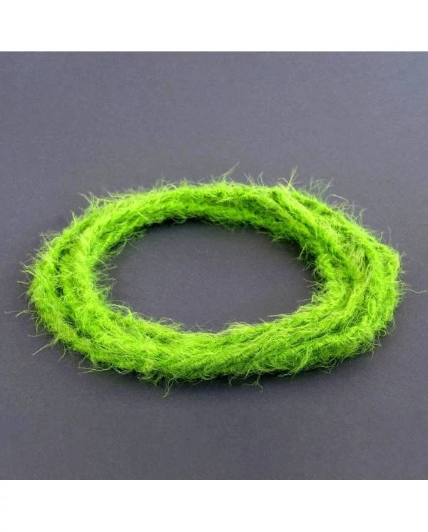 Cable eléctrico trenzado efecto peludo verde Marlene
