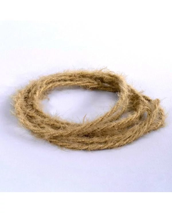 Cable eléctrico trenzado efecto peludo beige Marlene
