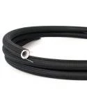Creative-Tube, Tubo flexible con revestimiento de tela Efecto Seda Negro RM04, diámetro 20 mm