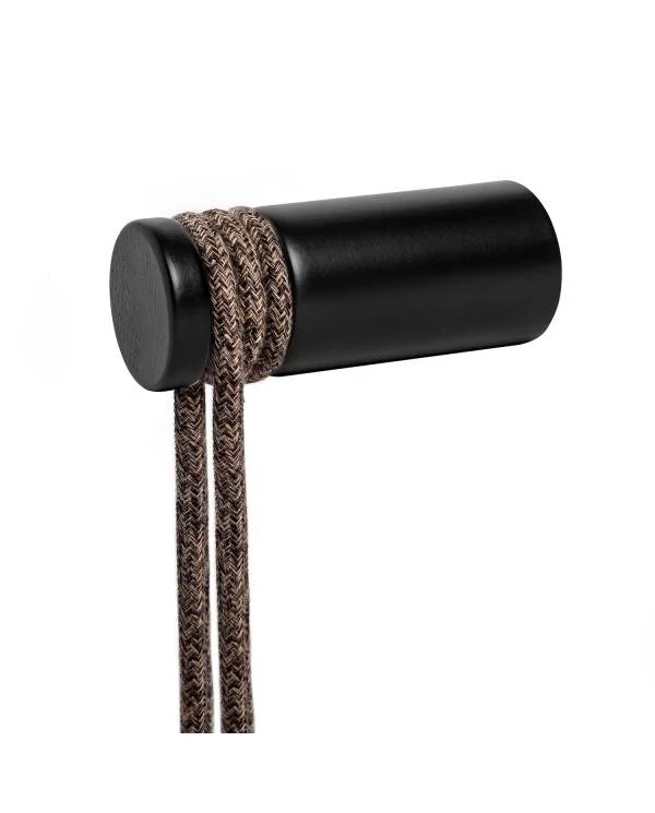 Pasacables de madera, fijación a pared para cable textil