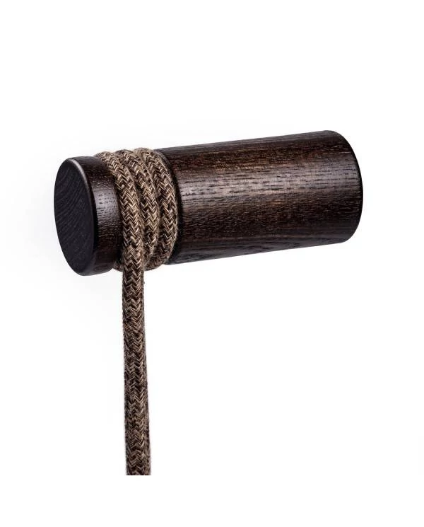 Pasacables de madera, fijación a pared para cable textil