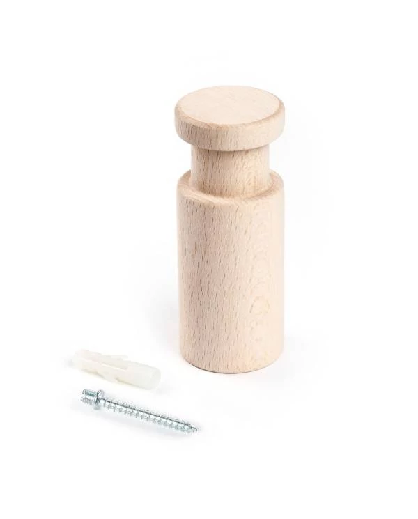 Pasacables de madera, fijación a pared para cable textil