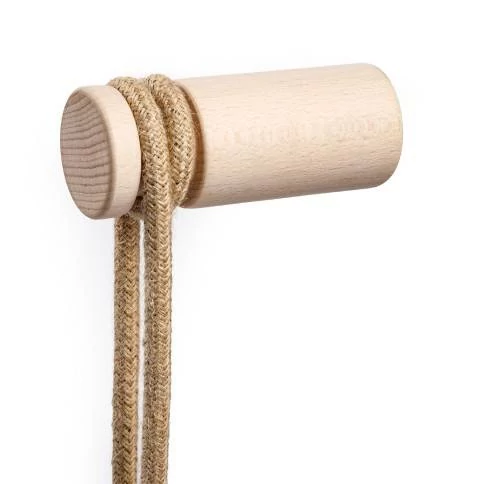 Pasacables de madera, fijación a pared para cable textil