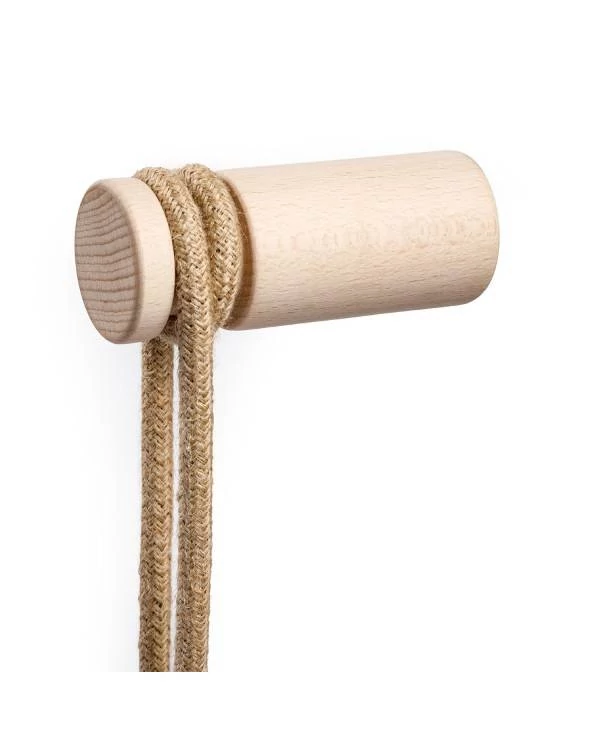 Pasacables de madera, fijación a pared para cable textil