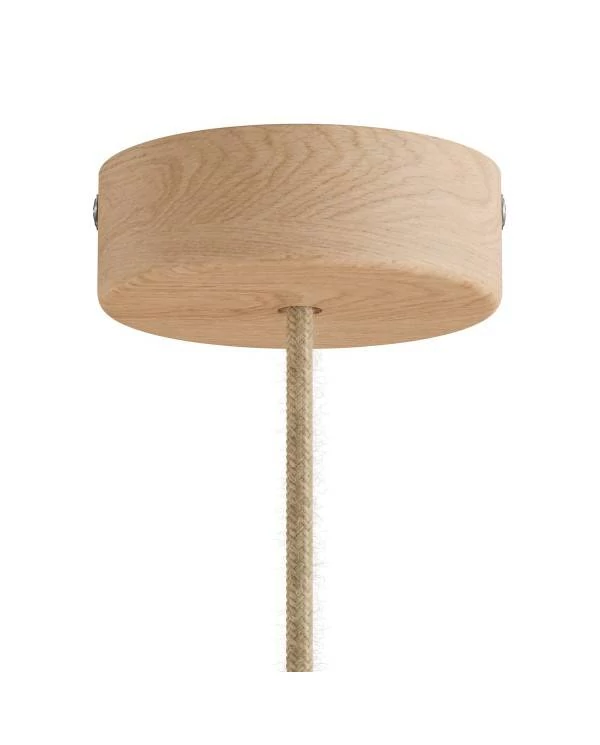 Lámpara colgante Made in Italy con acabados en madera