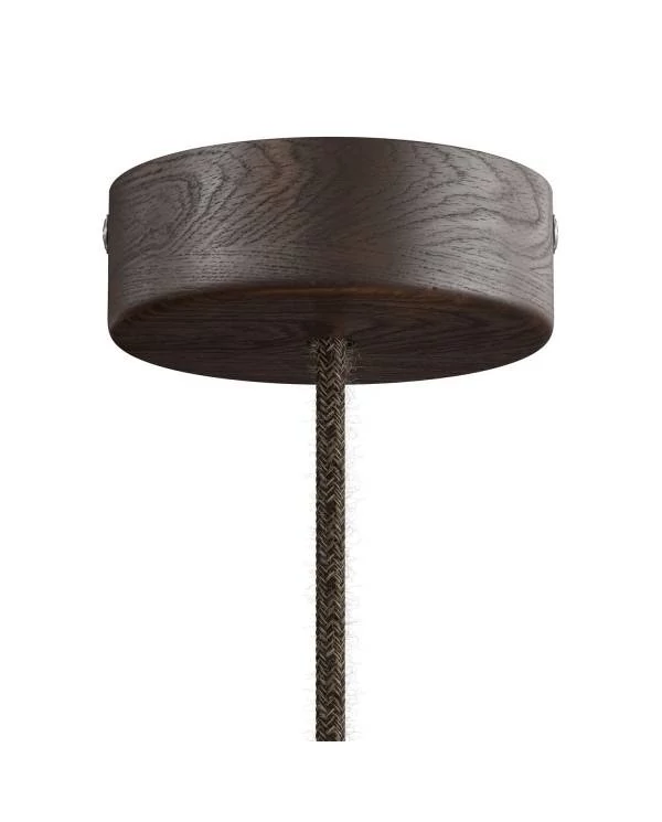 Lámpara colgante Made in Italy con acabados en madera