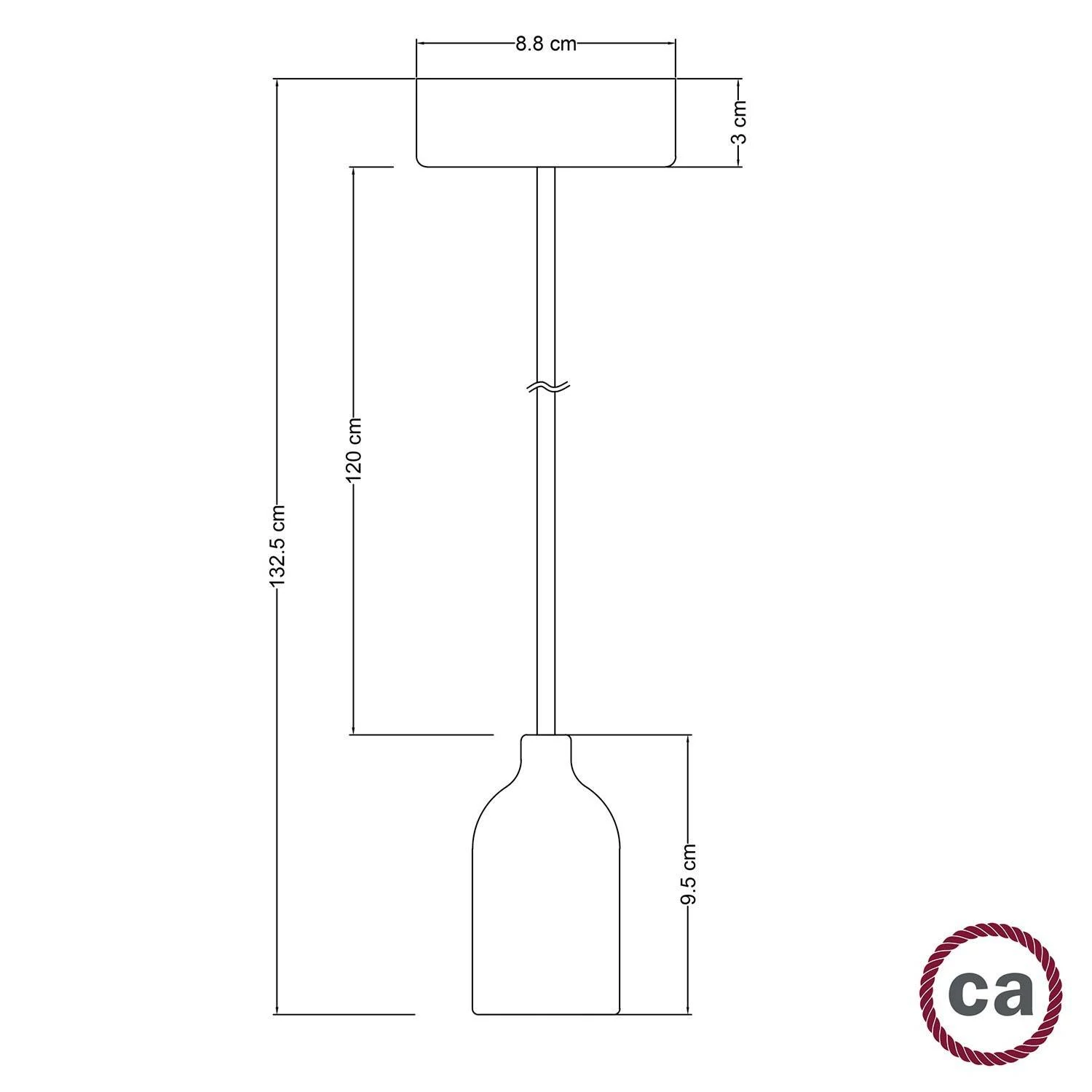 Lámpara colgante Made in Italy con acabados en madera
