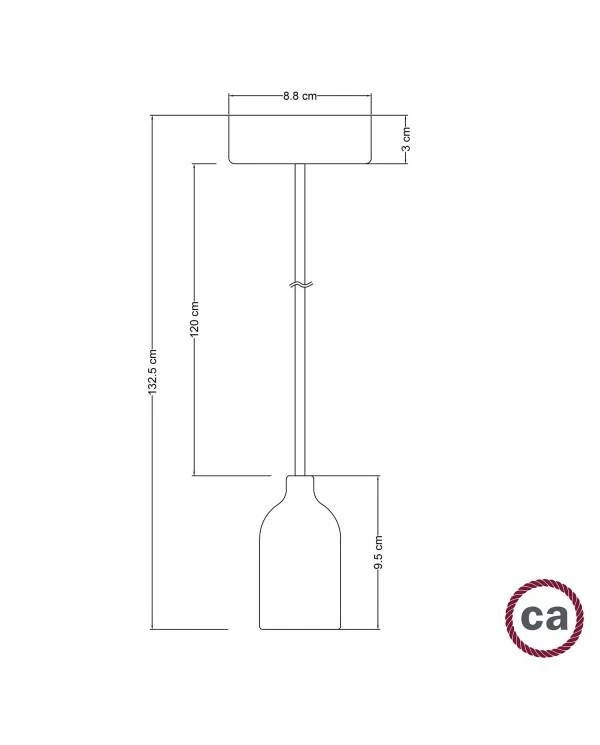 Lámpara colgante Made in Italy con acabados en madera
