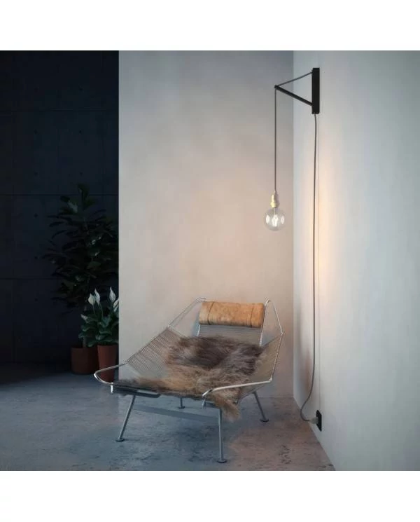 Pinocchio, soporte de pared orientable para lámparas