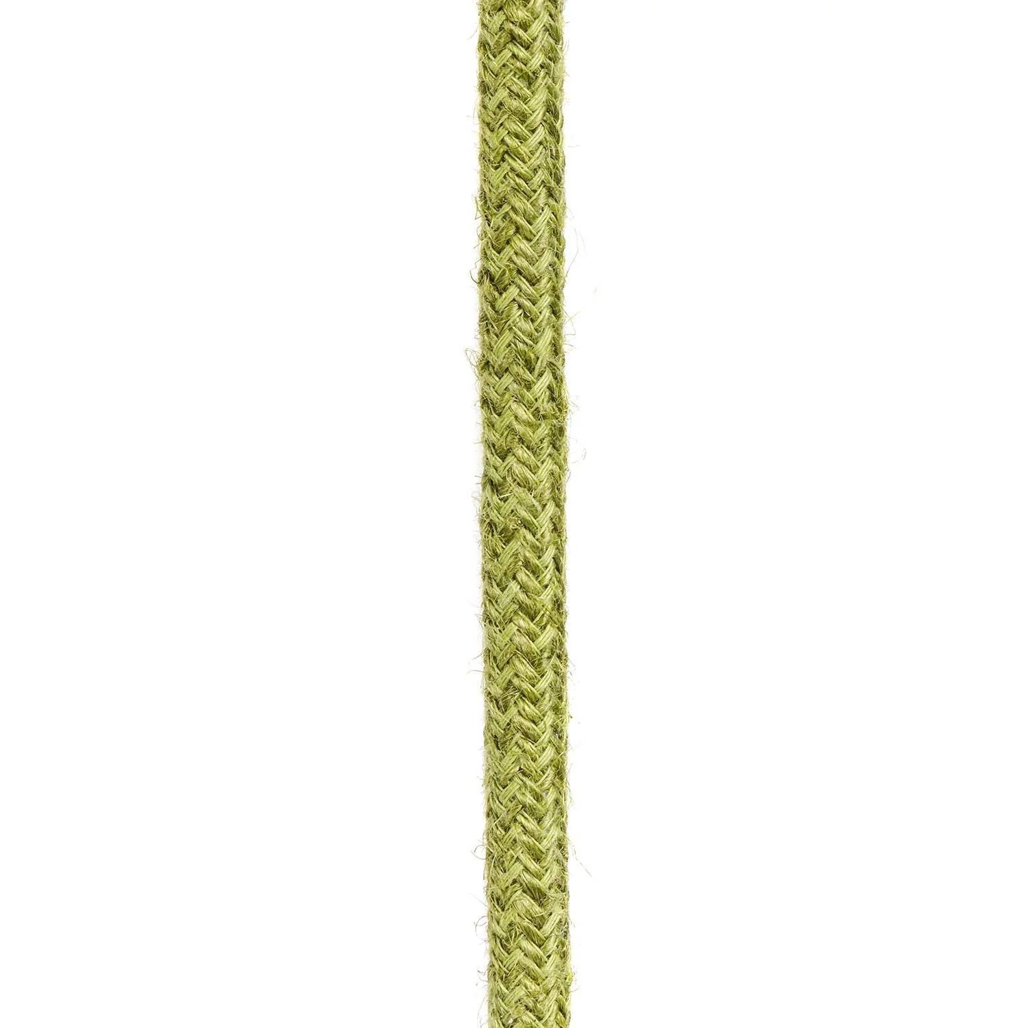 Cable eléctrico redondo recubierto de yute de color verde hierba