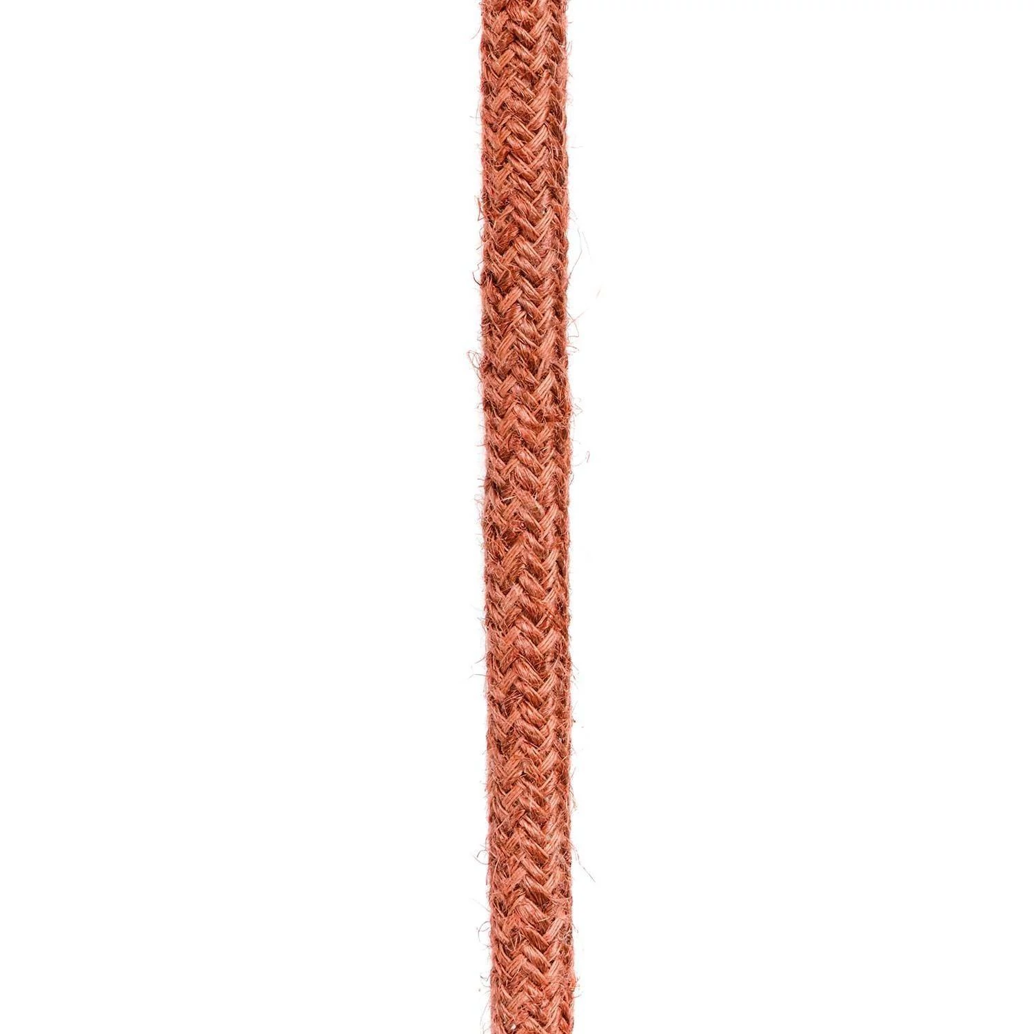 Cable eléctrico redondo recubierto de yute color Arcilla Naranja