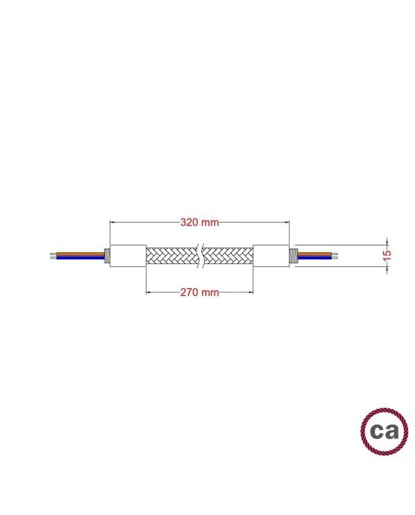 Manguera cubierta de tela FLEX RM73 Bronce