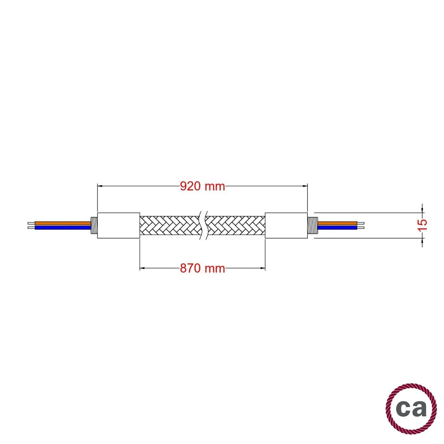 Manguera recubierta de tejido FLEX RM74 Cobre