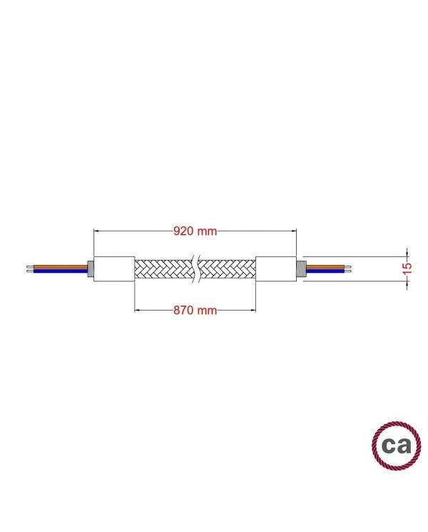 Manguera recubierta de tejido FLEX RM74 Cobre