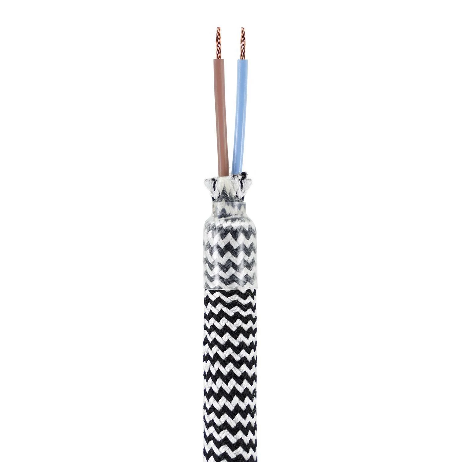 Manguera recubierta de tejido FLEX RZ04 Negro Blanco
