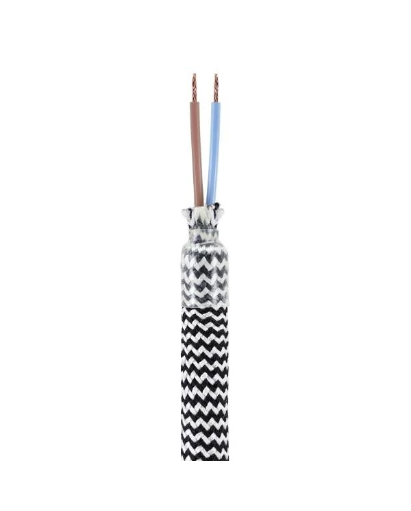 Manguera recubierta de tejido FLEX RZ04 Negro Blanco