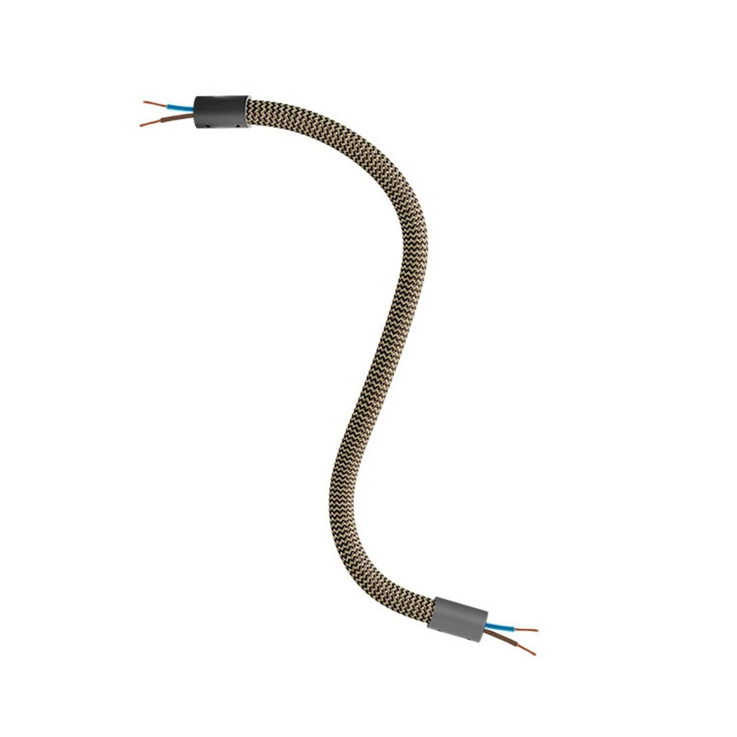 Manguera cubierta de tela FLEX RZ24 Negra y Dorada