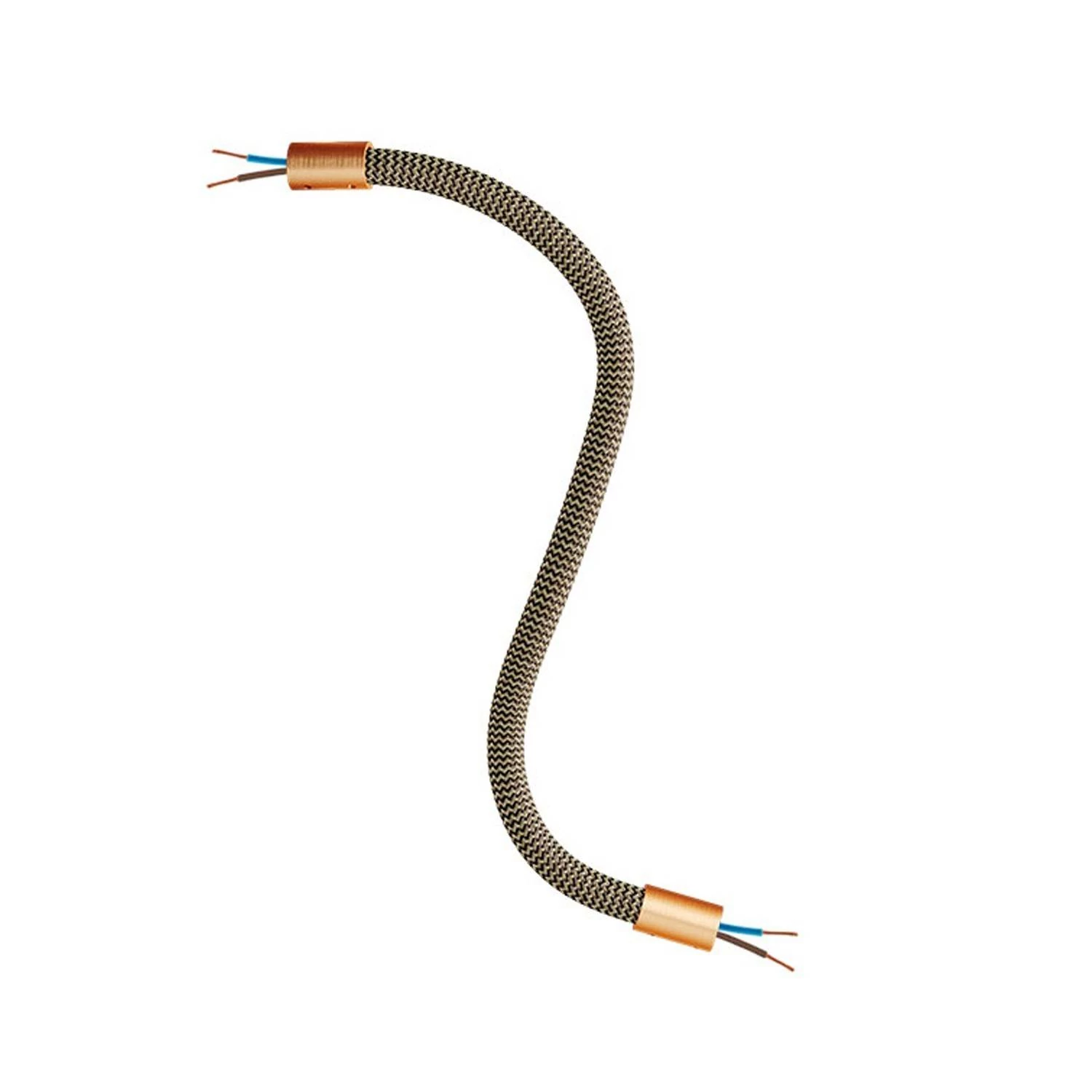 Manguera cubierta de tela FLEX RZ24 Negra y Dorada
