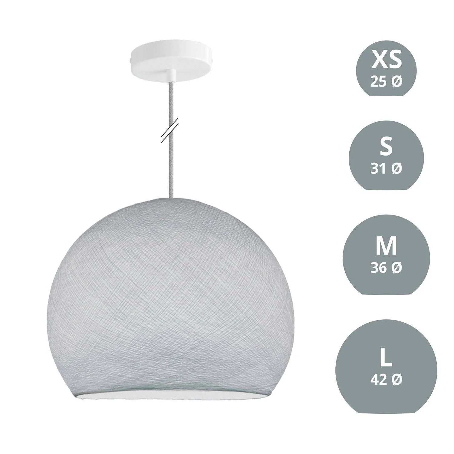 Lámpara colgante  Cupola con Pantalla hecha a mano