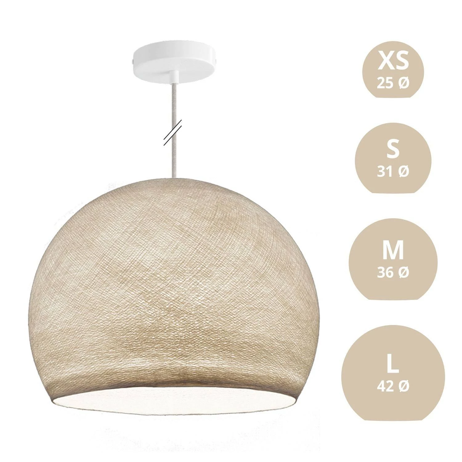 Lámpara colgante  Cupola con Pantalla hecha a mano