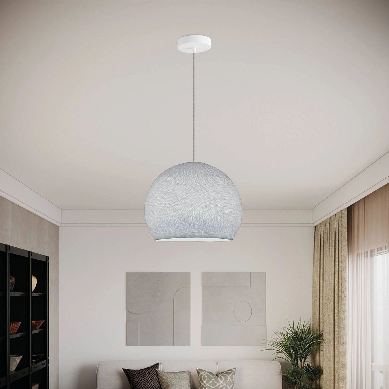 Lámpara colgante  Cupola con Pantalla hecha a mano