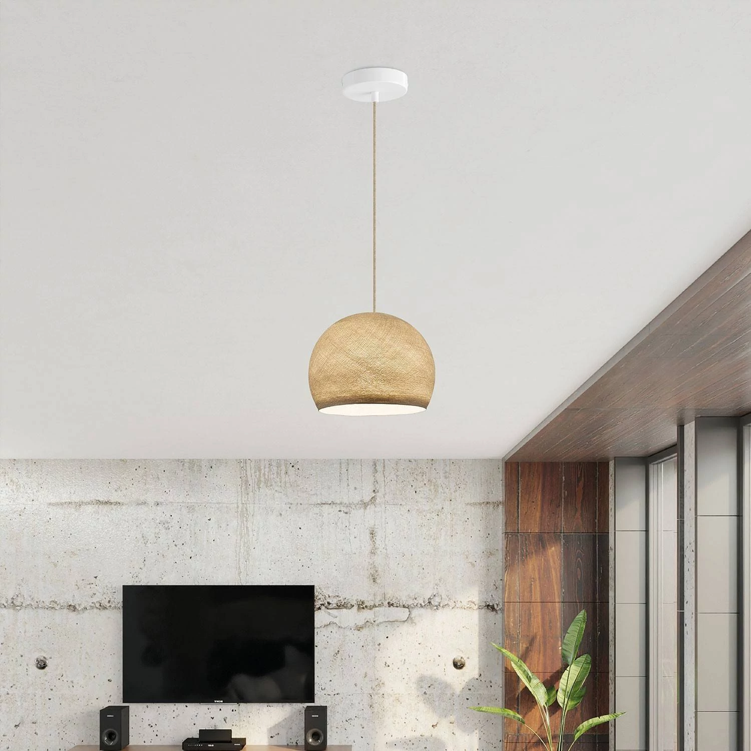 Lámpara colgante  Cupola con Pantalla hecha a mano