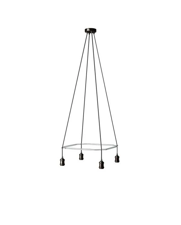 Cage  Crystal Lámpara de Araña de 4 caídas