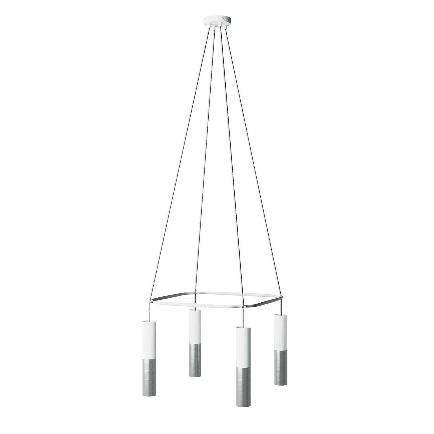 Cage Tub-E14 Lámpara de Araña de 4 caídas