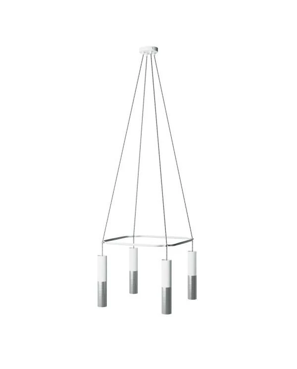 Cage Tub-E14 Lámpara de Araña de 4 caídas