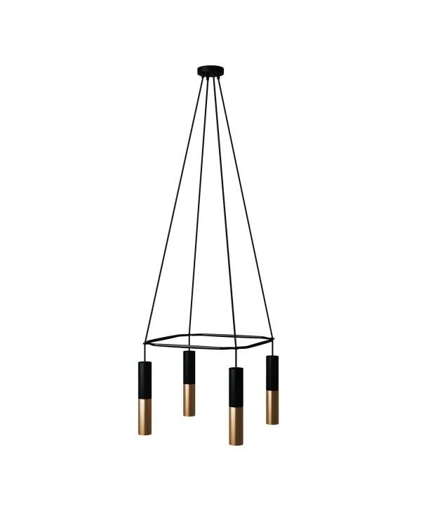 Cage Tub-E14 Lámpara de Araña de 4 caídas