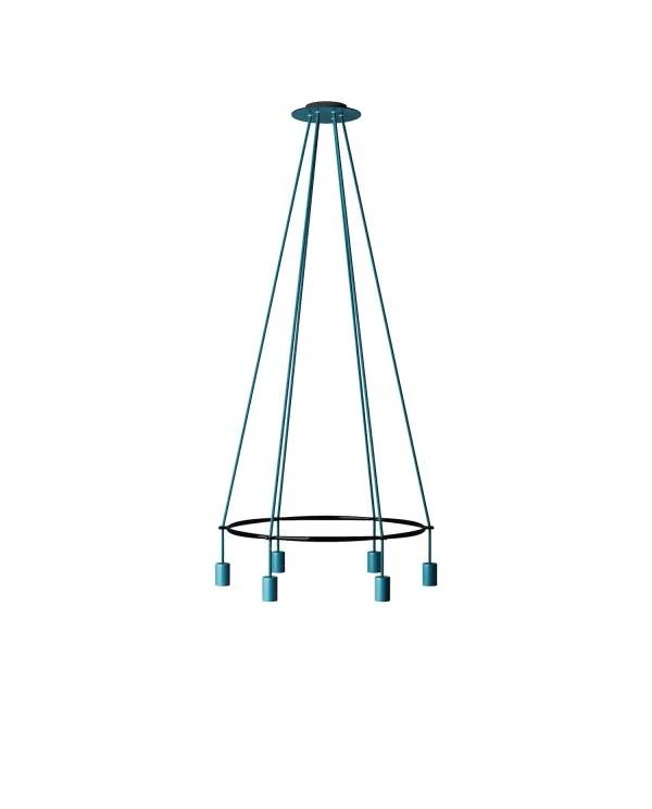 Cage Edison ST64 Lámpara de Araña a 6 caídas