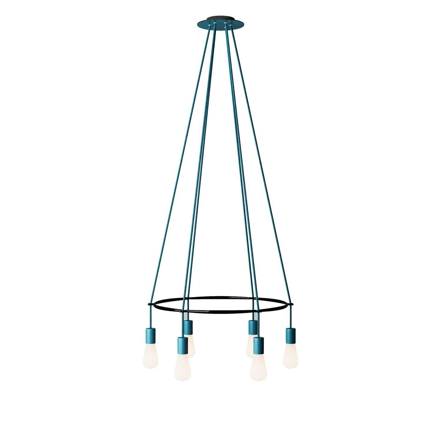 Cage Edison ST64 Lámpara de Araña a 6 caídas