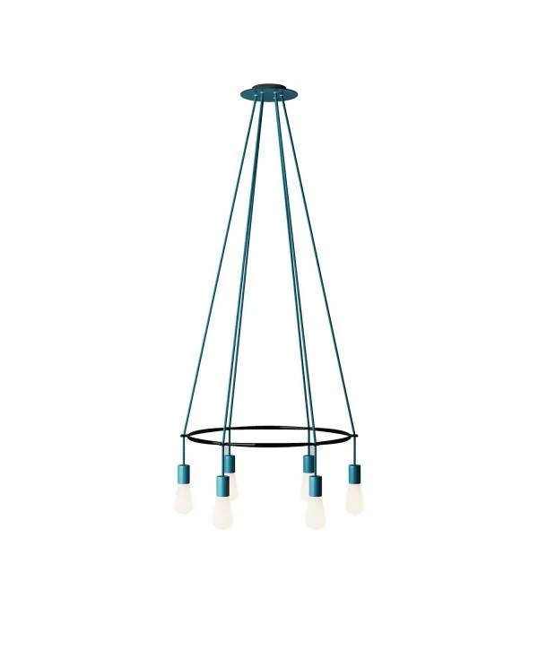 Cage Edison ST64 Lámpara de Araña a 6 caídas