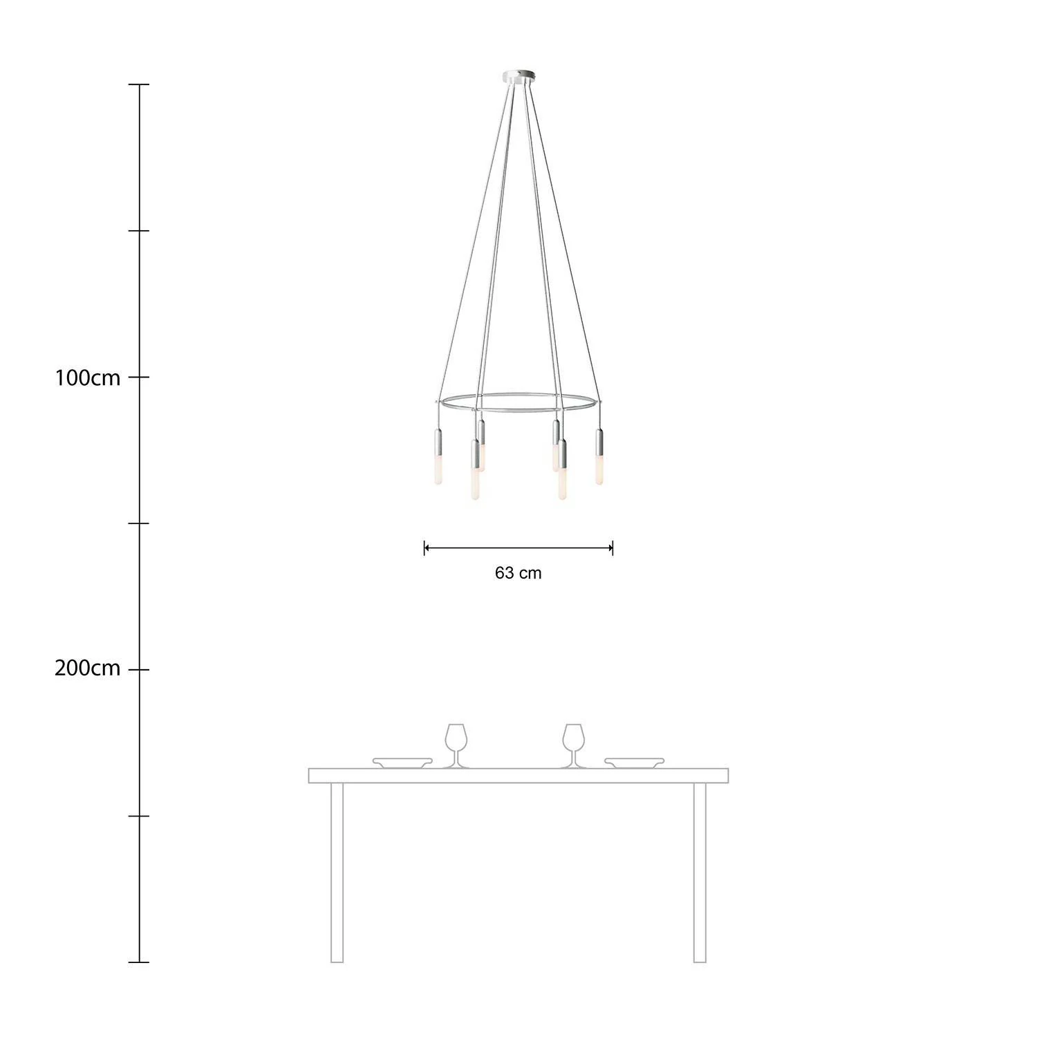 Cage P-light  Lámpara de Araña a 6 caídas