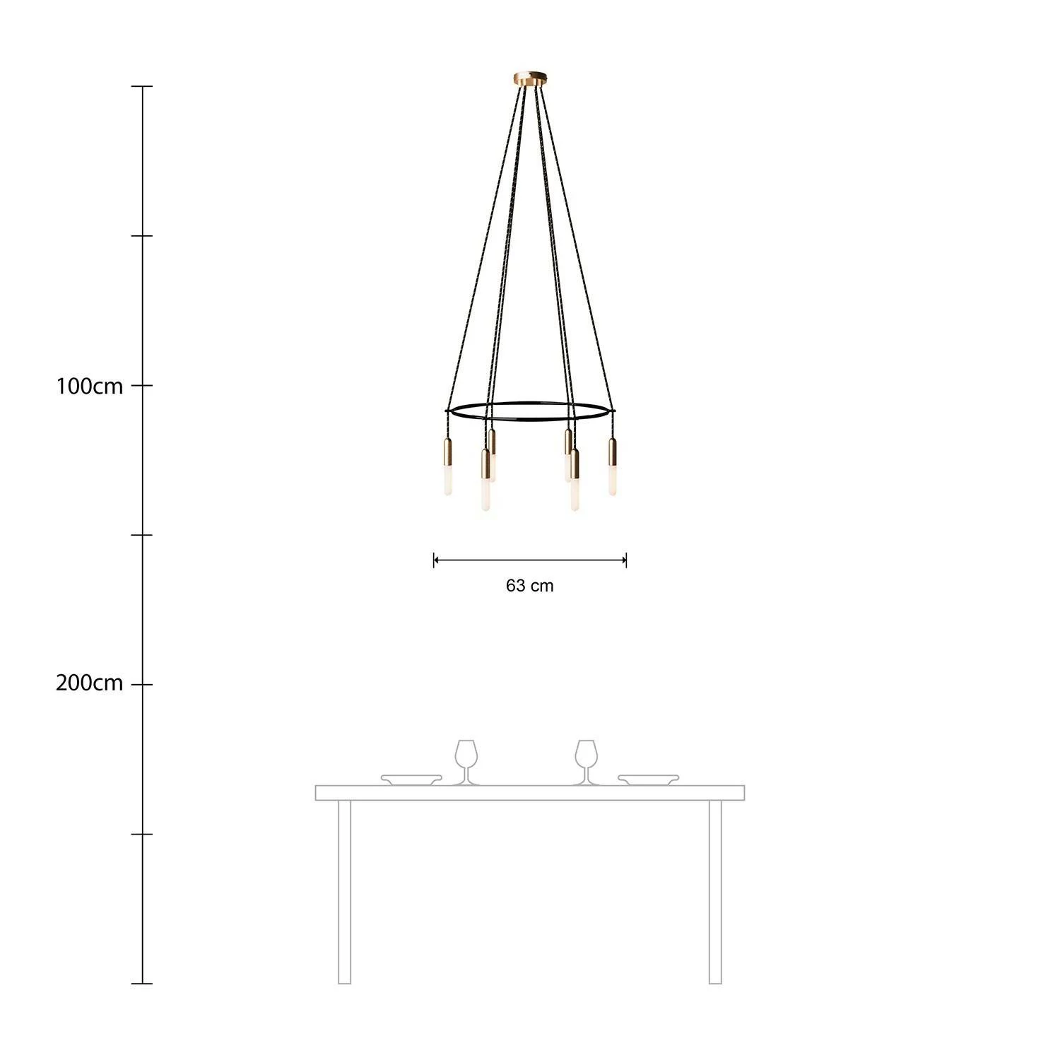 Cage P-light  Lámpara de Araña a 6 caídas