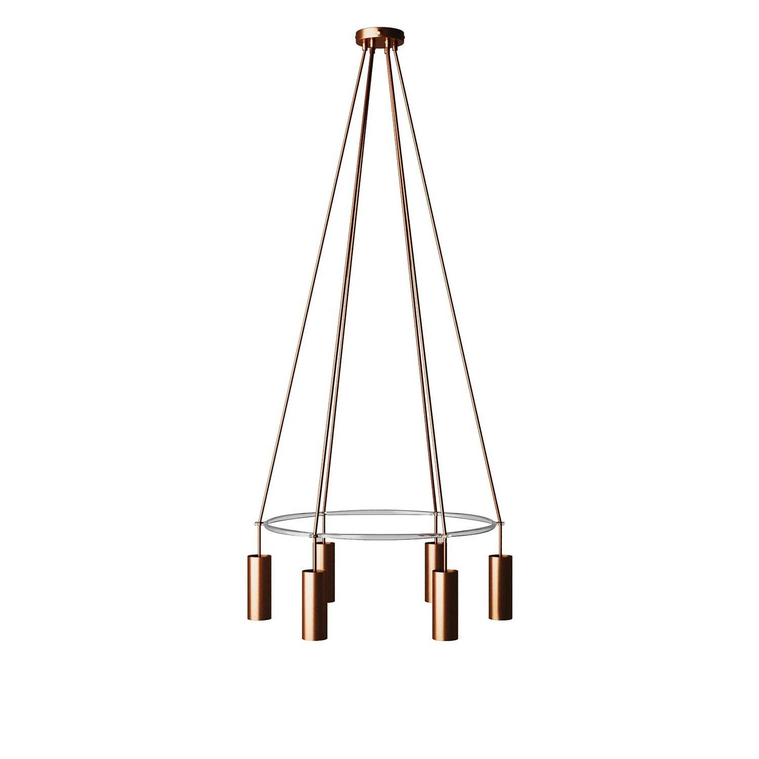 Cage Tub-E14 Lámpara de Araña a 6 caídas