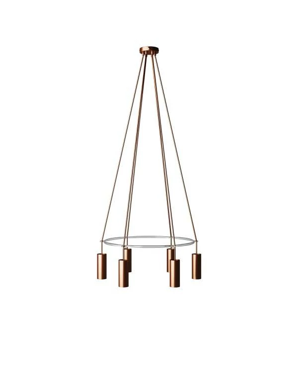 Cage Tub-E14 Lámpara de Araña a 6 caídas