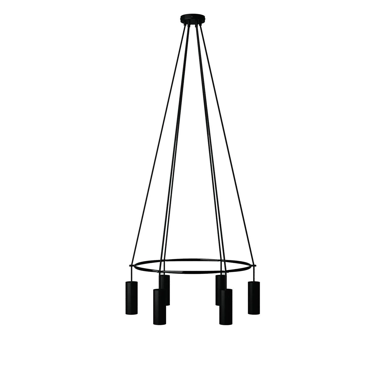 Cage Tub-E14 Lámpara de Araña a 6 caídas