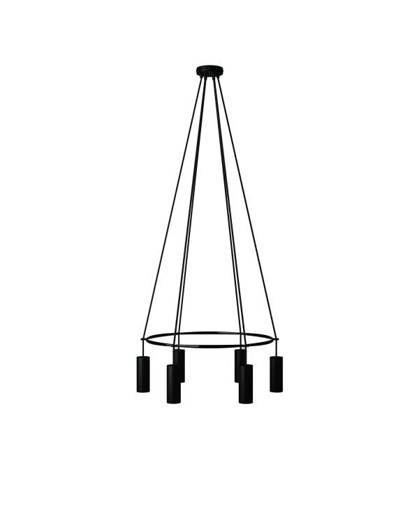 Cage Tub-E14 Lámpara de Araña a 6 caídas