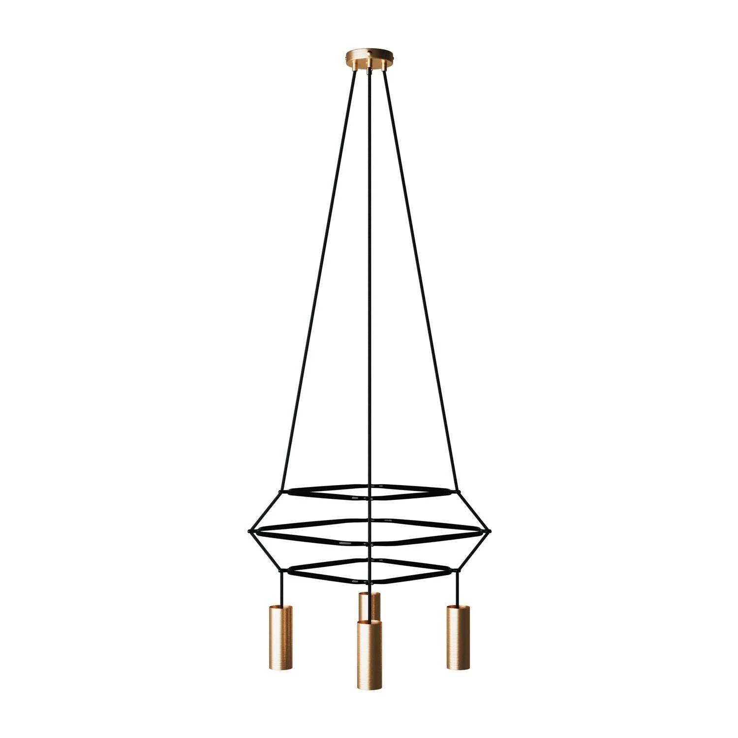 Cage Tub-E14 Lámpara de Araña de de 4 caídas