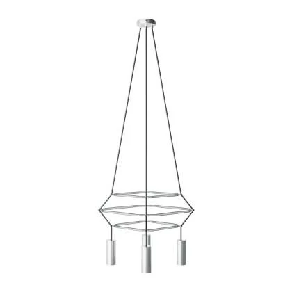 Cage Tub-E14 Lámpara de Araña de de 4 caídas