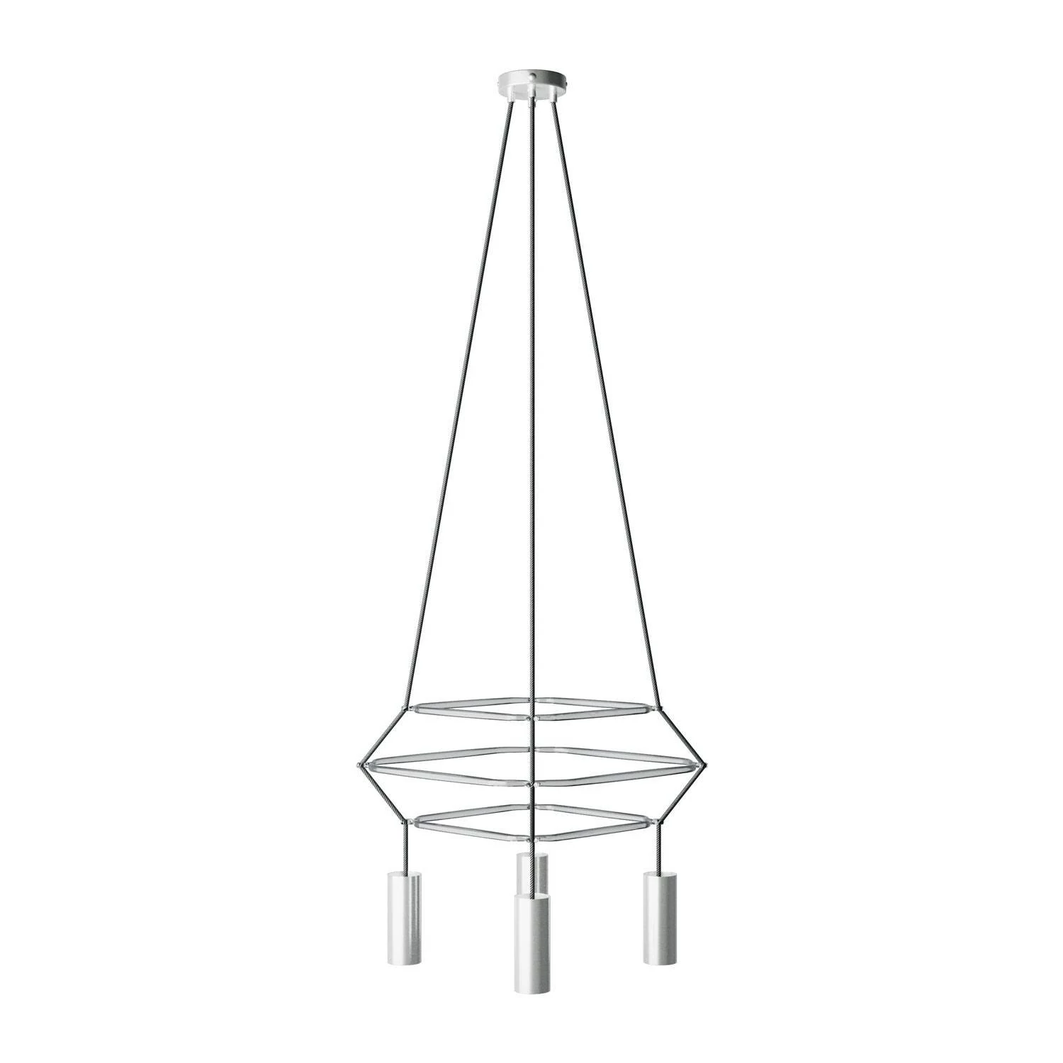 Cage Tub-E14 Lámpara de Araña de de 4 caídas