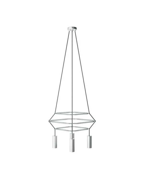 Cage Tub-E14 Lámpara de Araña de de 4 caídas