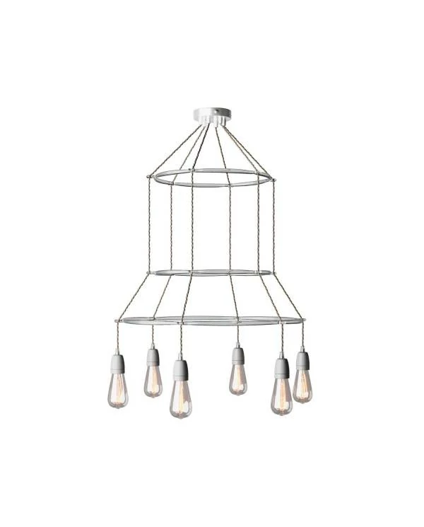 Cage Edison ST64 Lámpara de Araña a 6 caídas