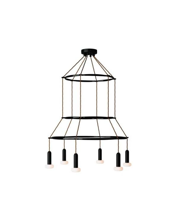 Cage P-Light Dash Lámpara de Araña a 6 caídas