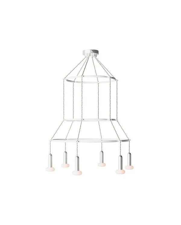 Cage P-Light Dash Lámpara de Araña a 6 caídas