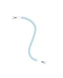 Kit Creative Flex tubo flexible revestido de tejido azul bebé RM76 con terminales metálicos