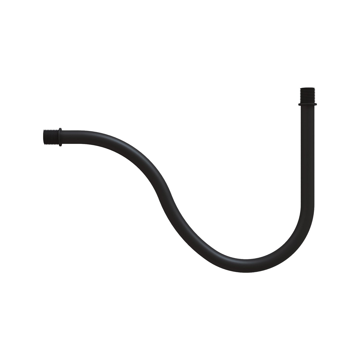 Tubo curvo de extensión en S para lámpara, 16,5 cm en metal - Negro