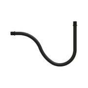 Tubo curvo de extensión en S para lámpara, 16,5 cm en metal - Negro