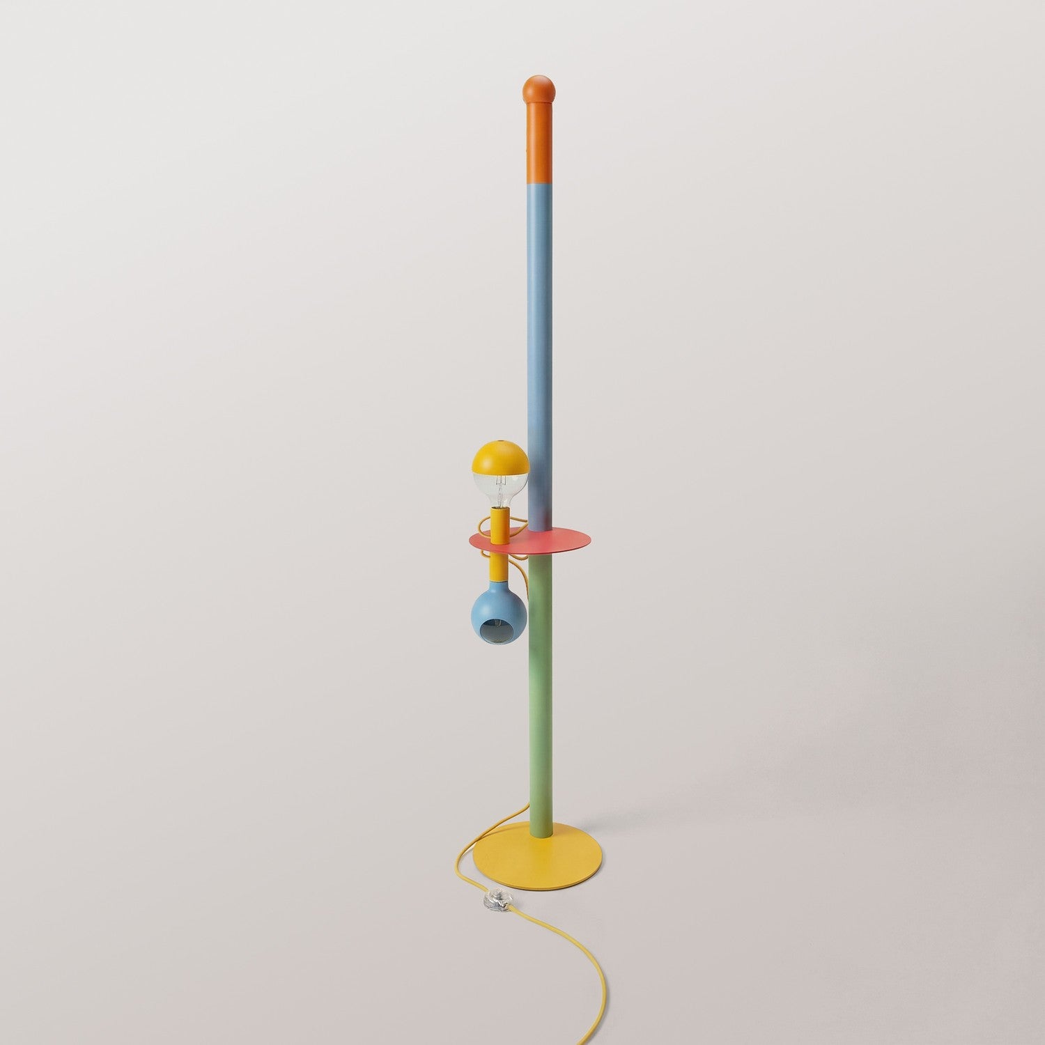 Rocco XXL - Lampada da terra multicolor con spina UK e lampadina Maria e Camo